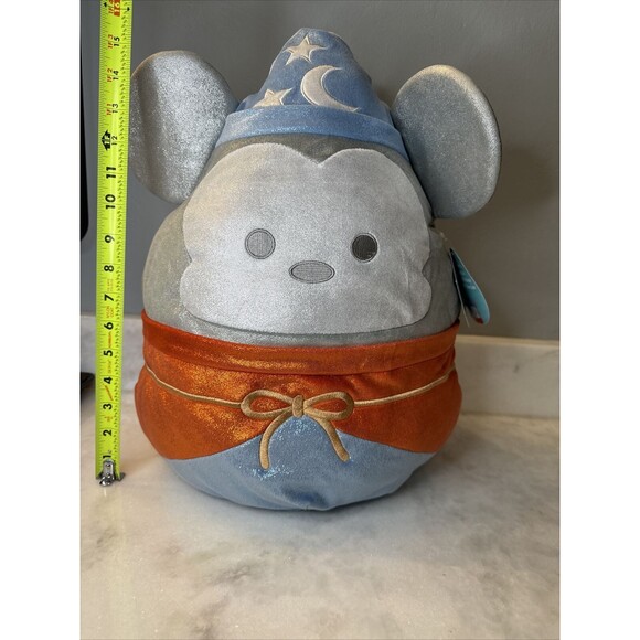 squishmallow Mickey Mouse Sorcerer Disney 100 Exclusive Silver Plush nwt - Picture 8 of 10